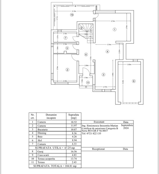 Pipera, vila 4-5 camere, garaj, individuala, renovata, terasa